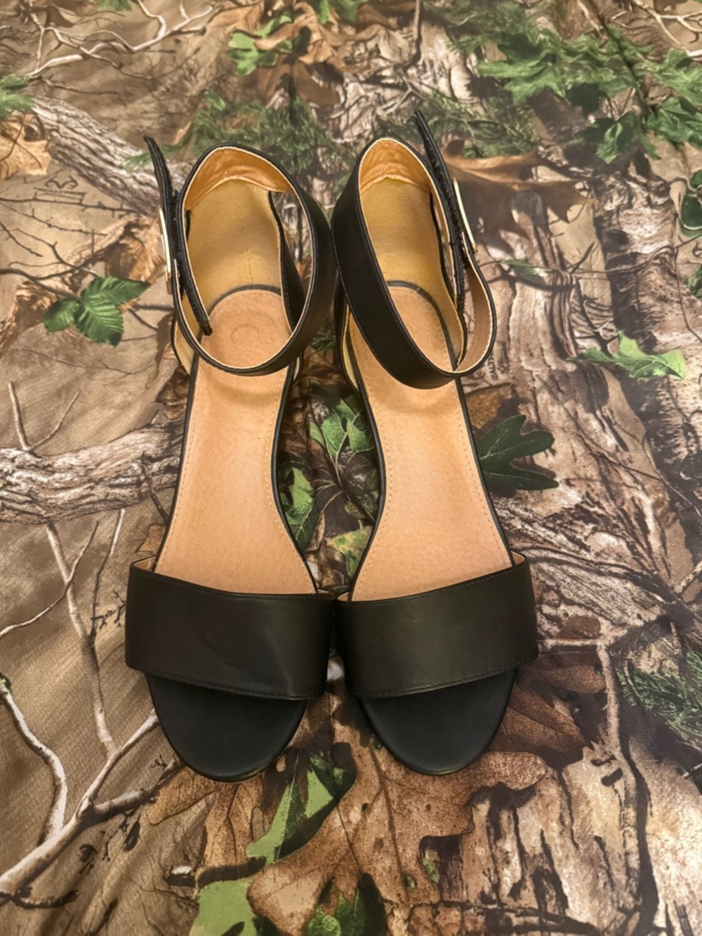 C Est. 1946 Black Women's Ankle-Strap Sandals